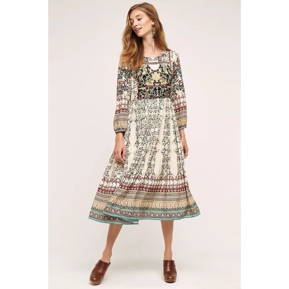 Bhanuni By Jyoti Dresses & Skirts - Anthropologie Bhanuni By Jyoti Far Fields Midi Dress